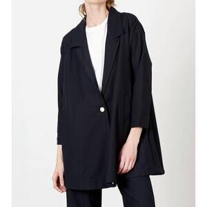 NEW MARIA STANLEY nash blazer with a drop shoulder in noir organic
